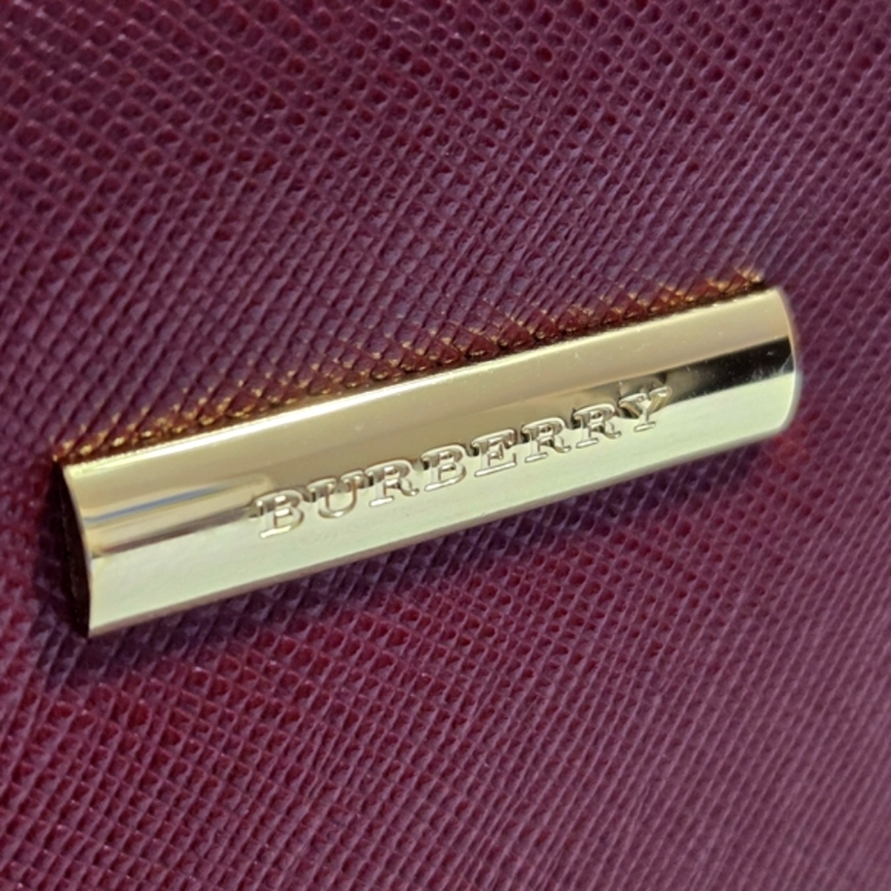 Burberry Leather Baguette Bag In Burgandy-COA Included-EUC - Picture 8 of 16